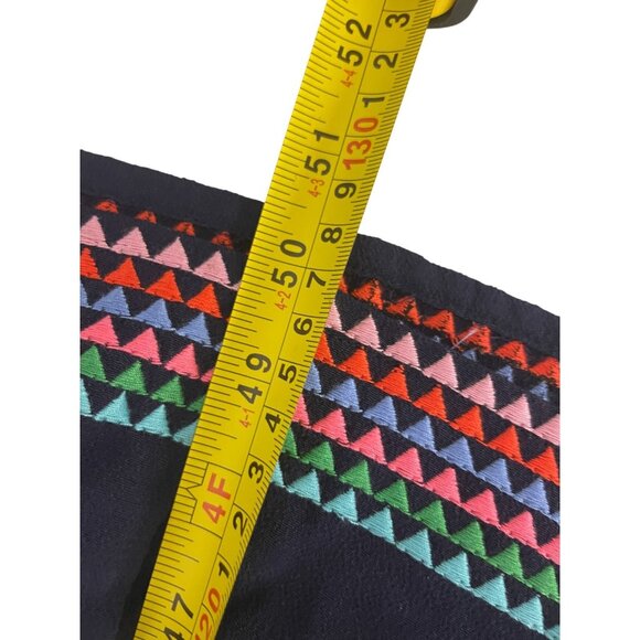 Boden Womens Yoke Midi Dress Size UK 14R US 10 R Navy Blue Embroidered D1130 NWT - Picture 11 of 12